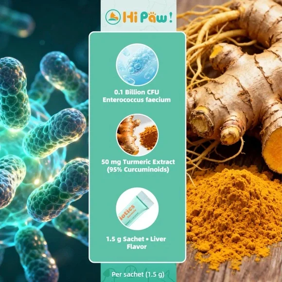 Hi PAW! Dog Probiotics Powder Turmeric 30 Packs**Made in USA - BRAND NEW! - Picture 7 of 7